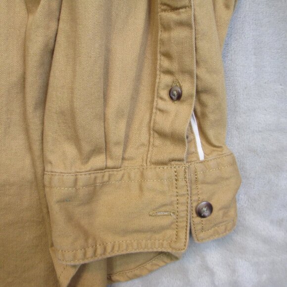 L.L.Bean Women's Chamois Cotton Button Up Shirt Mustard Yellow Outdoor Size 3X - Picture 5 of 11